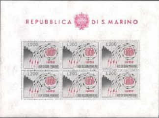 San Marino #539a 1962 Nueva NH  "Europa" 1/4 del precio de catalogo