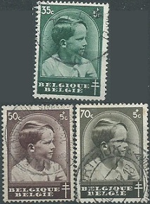 Belgica #B182 - B184 1936