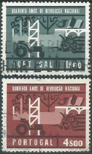 Portugal #971 y #973 1966 NH