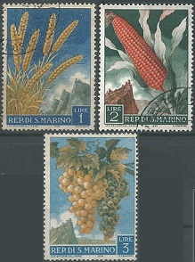 San Marino #416 - 418   1958