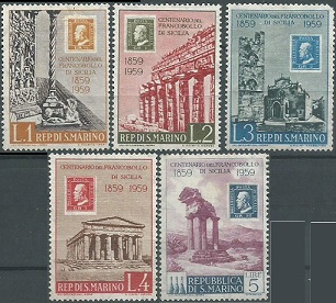 San Marino #439 - 443   1959