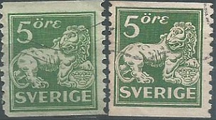 Suecia #116 y #126 1920