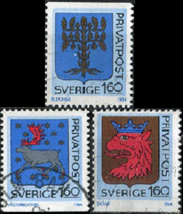 Suecia #1493 - 1495 1984 NH