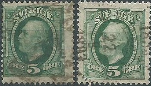 Suecia # 56 - 56a 1891