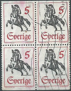 Suecia  #737  1967 Cuadro NH "Cartero a caballo"