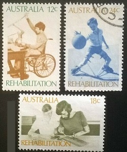 AUSTRALIA #523 - 525 1972  serie completa "Rehabilitación"