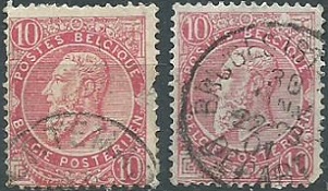 Belgica #65 1893 y #66 1900