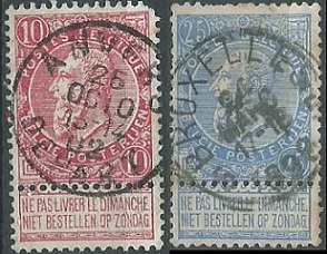 Belgica #65 y #68 1893