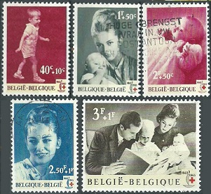 Belgica #B740 - B744 1963 "Familia real"