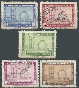 Bolivia #388 - 392 1955 Serie completa  NH