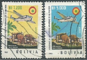 Bolivia #C242 y #C244  1962  NH