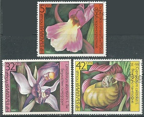 Bulgaria #3140 y #3143 - 3144 1986 NH "Orquideas"