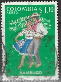 COLOMBIA #C535 1973  "Bambuco, baile típico"