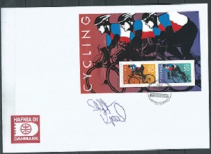 ESTADOS UNIDOS # 3119  1996 H.S. en sobre conmemorativo "Ciclismo"