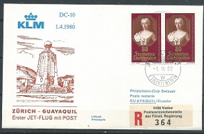 Liechtenstein #686   1980 Sobre conmemorativo