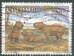 COLOMBIA #943  1985  NH  "Capibara"