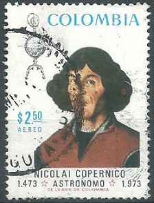 COLOMBIA #C593  1974  NH "500 años del natalicio de Copérnico"