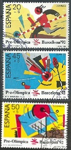 España #B139 - B140   1988  Serie completa  Preolimpica Barcelona 92
