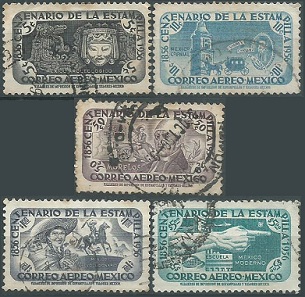 MEXICO #C229 - C234  1956  NH Falta #C2233