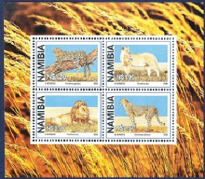Namibia  #881a  1998  Nueva NH "Grandes felinos africanos"