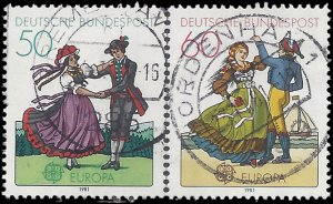 Alemania #1349 - 1350 1981 Serie completa NH