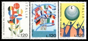 Italia #1346 - 1348  1978 Serie completa  Nuevas NH