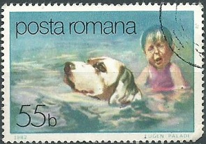 RUMANIA #3060  1982  "Perro salvavidas"