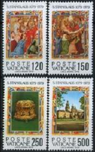 Vaticano #648 - 651 1979 Serie completa Nuevas NH «900 Años del martirio de san Estanislao»