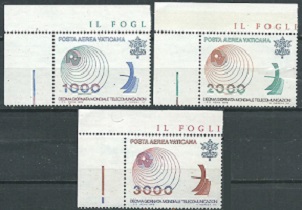 Vaticano #C63 - C65 1978 Serie completa Nuevas NH