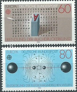 Alemania #1392 - 1393  1983 Nuevas Serie completa
