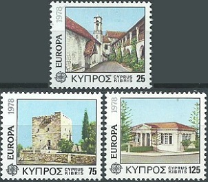 Chipre #495 - 497  1977  Serie completa Nuevas NH