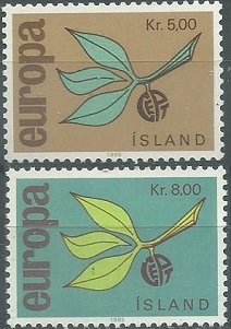 Islandia #375 - 376  1965  Serie completa