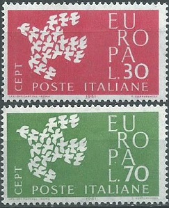 Italia  #845 - 846  1961  Nueva  Serie completa