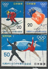 Japon #1103 - 1105 Serie completa "XI Juegos olimpicos de invierno, Sapporo"