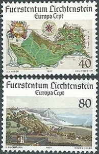 Liechtenstein #615 - 616   1980  Nuevas  Serie completa