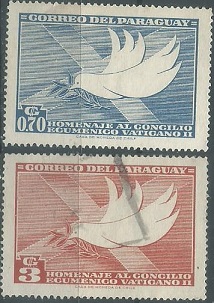 PARAGUAY #716  y #719  1962  (Hinged)