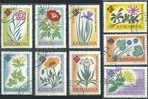 RUMANIA #1459 - 1467  1961  Serie completa