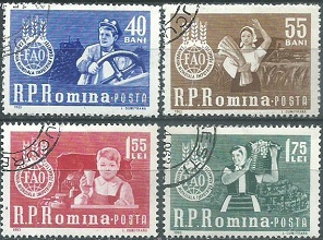 RUMANIA #1536 - 1539  1963 Serie completa  NH