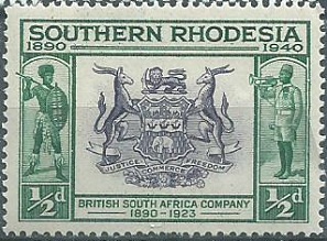 Rodesia del Sur #56  1940  Nueva  NH