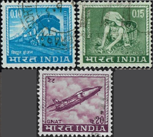 India #411 - 413  1965
