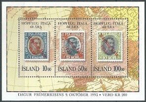 Islandia #772 1993 HS Nueva "60 años del grupo de vuelo italiano"