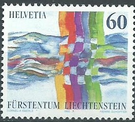 Liechtenstein #1055   1995  Nueva "Cooperacion postal"