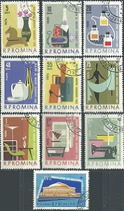 RUMANIA #1517 - 1525 y #C126  1962  Serie completa NH