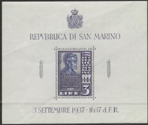 SAN MARINO #186 1938 HS "Abraham Lincoln"