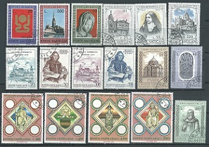 Vaticano  #531-547  1973  Año completo Usadas