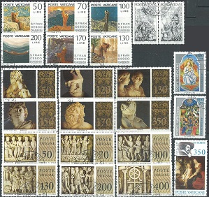 Vaticano #607 - 629   1977   Año completo Usadas  NH