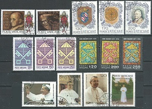 Vaticano #630 - 644   1978 Año completo Usadas