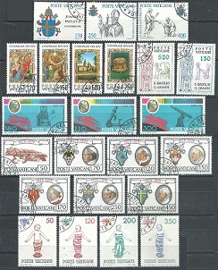 Vaticano  #645 - 667  1979  Año completo  Usadas