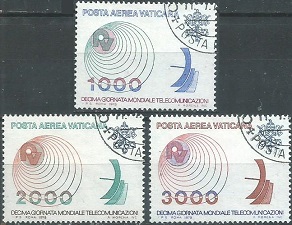 Vaticano #C63 - C65 1978 Serie completa Usadas NH