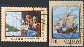 Cuba #2549 - 2550  1982 "490 Años del descubrimiento de America"